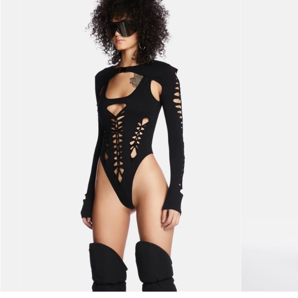 IN SEARCH OF poster girl body suit from dolls kill // cutout bodysuit